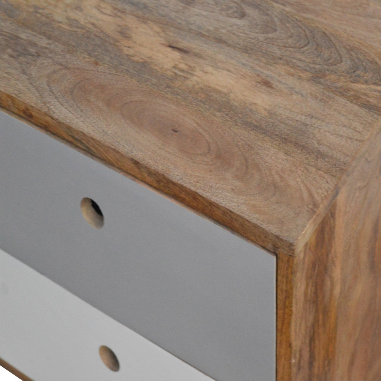 Two Tone Hand Painted Bedside Table