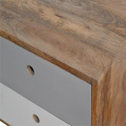 Two Tone Hand Painted Bedside Table