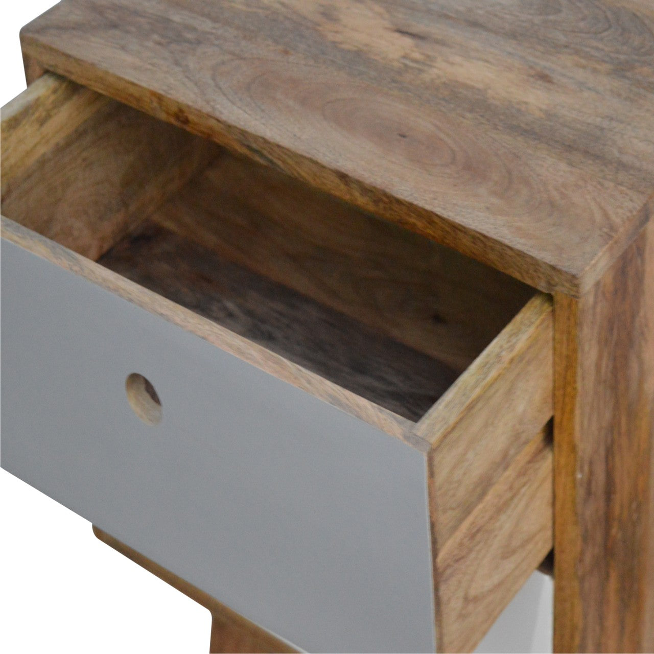 Two Tone Hand Painted Bedside Table