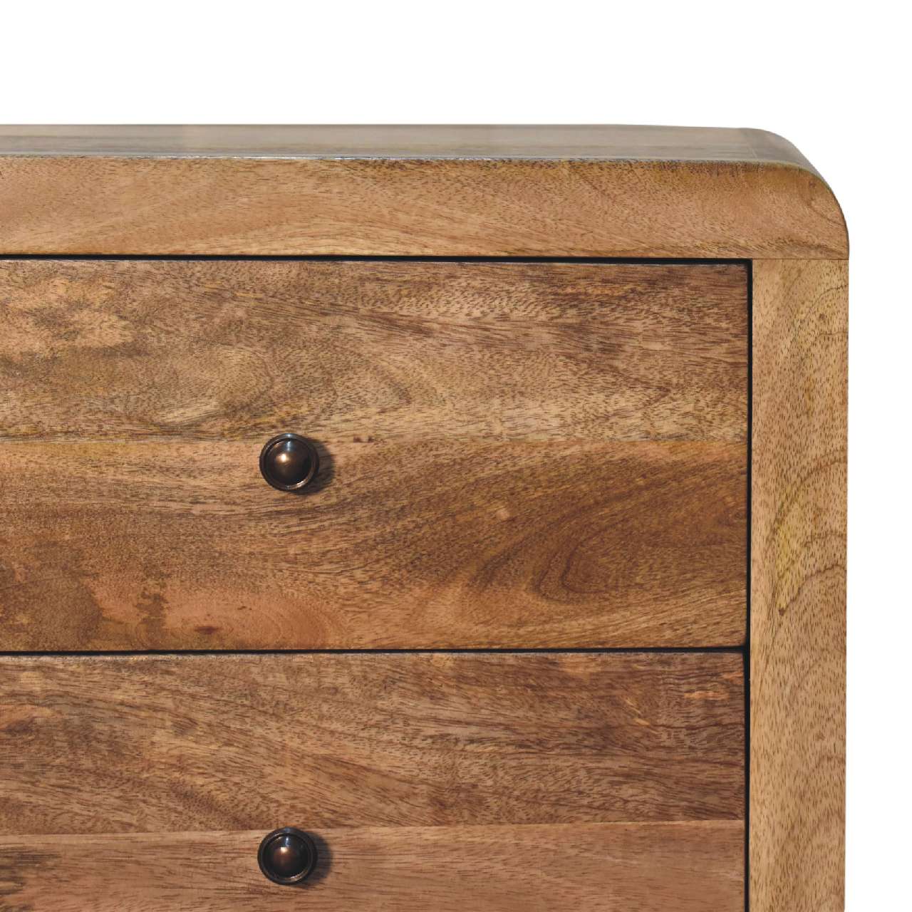 Aspen Oak-ish 3 Drawer Bedside Table