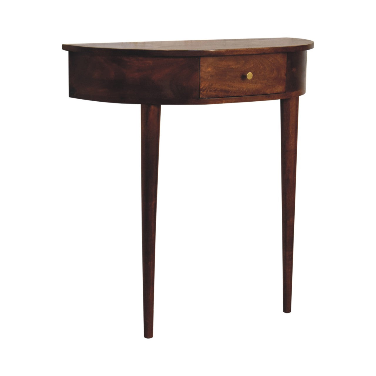 Backless Mounted Chestnut Console Table