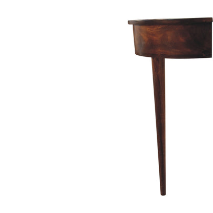 Backless Mounted Chestnut Console Table