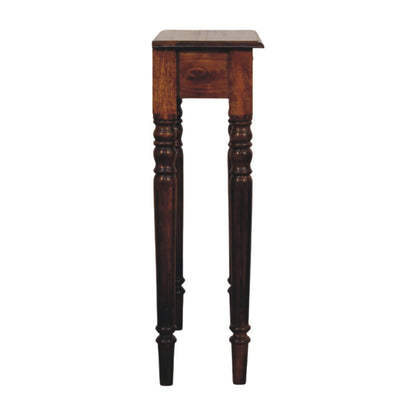 Turned Legs 1 Drawer Chestnut Console Table