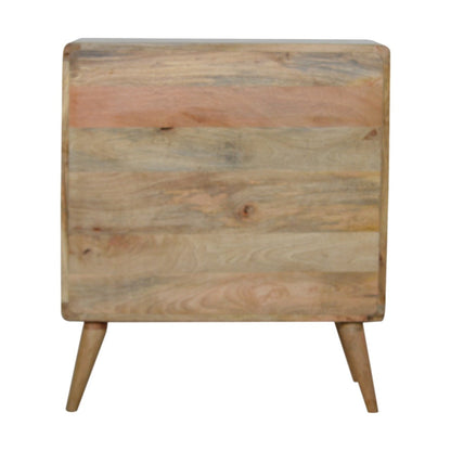 Curved Oak-ish Chest Of Drawers