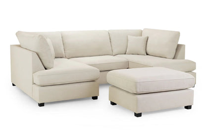 Carnaby Classic Sofa Beige U Shape Corner - Luxe Home Comforts