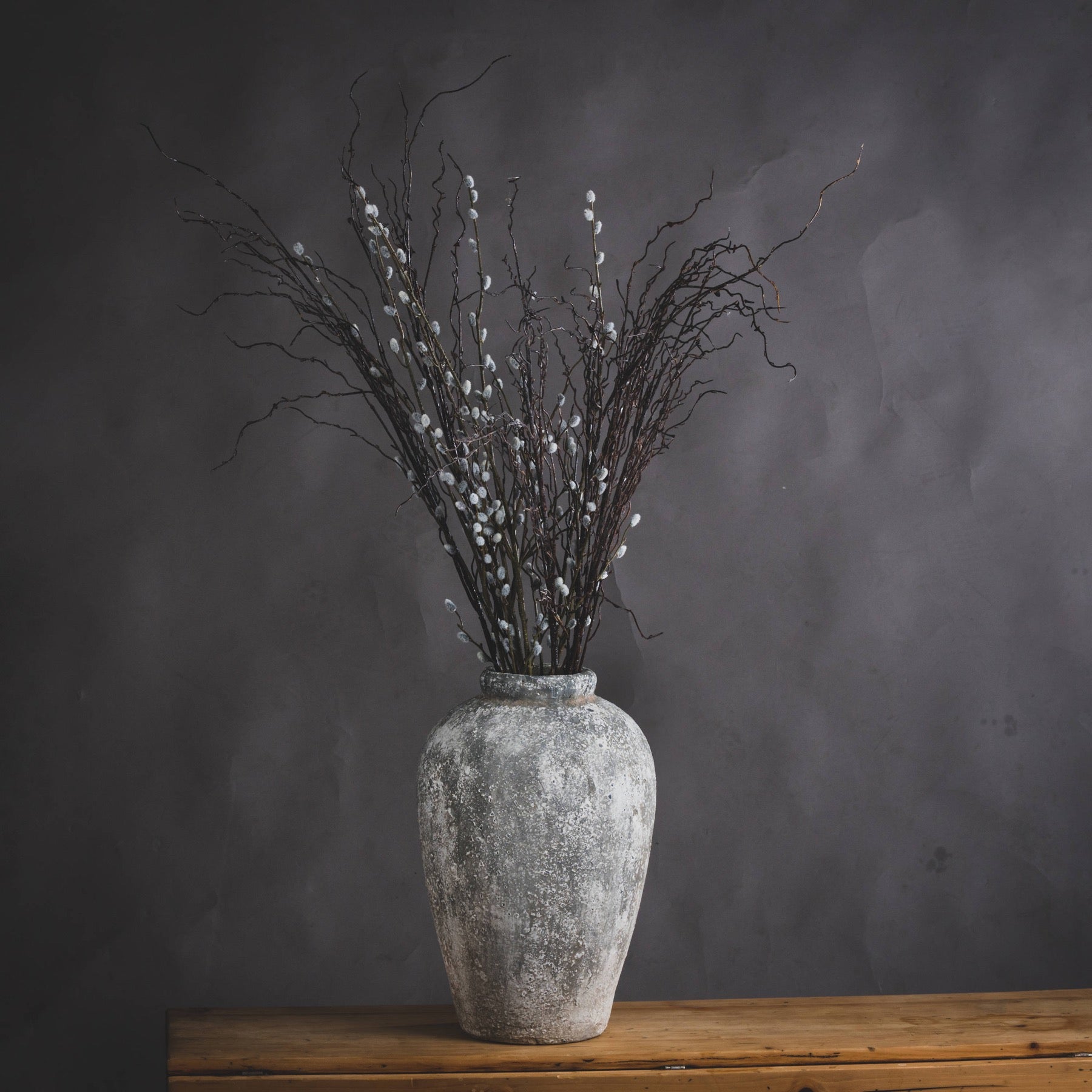 Aged Stone Tall Ceramic Vase - Luxe Home Comforts