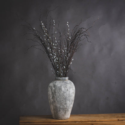 Aged Stone Tall Ceramic Vase - Luxe Home Comforts