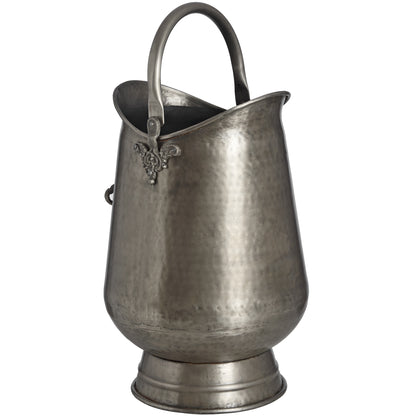 Antique Pewter Coal Bucket - Luxe Home Comforts