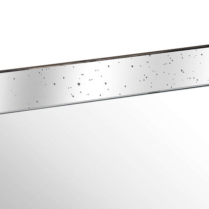 Astor Distressed Large Mirrored Tray With Wooden Detailing - Luxe Home Comforts