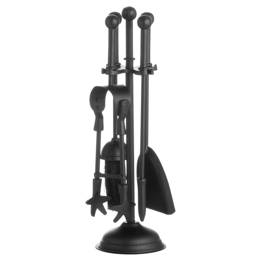 Ball Topped Companion Set In Black - Luxe Home Comforts