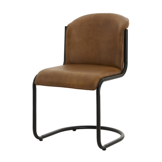 Billy Leather Curved Dining Chair - Luxe Home Comforts