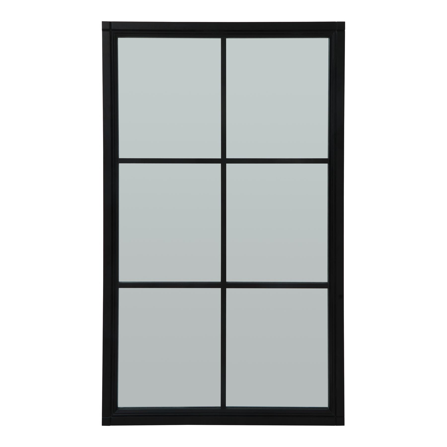Black Wood Large Window Mirror - Luxe Home Comforts