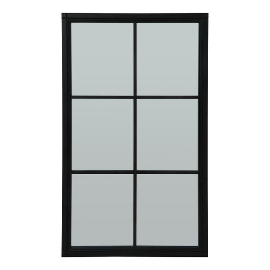 Black Wood Large Window Mirror - Luxe Home Comforts