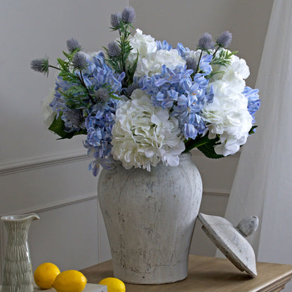Bloomville Stone Ginger Jar - Luxe Home Comforts