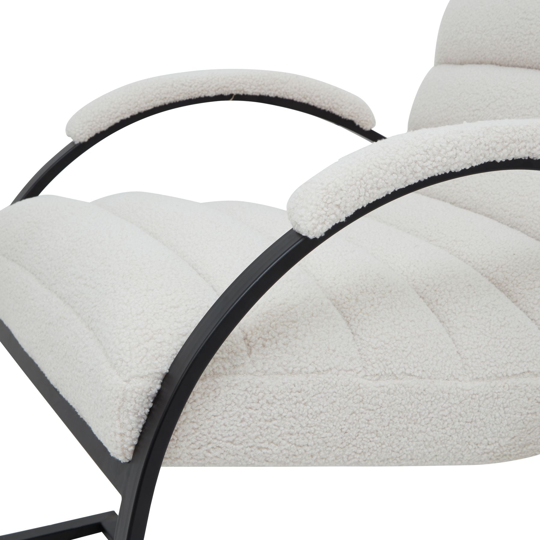 Boucle Ribbed Ark Chair - Luxe Home Comforts