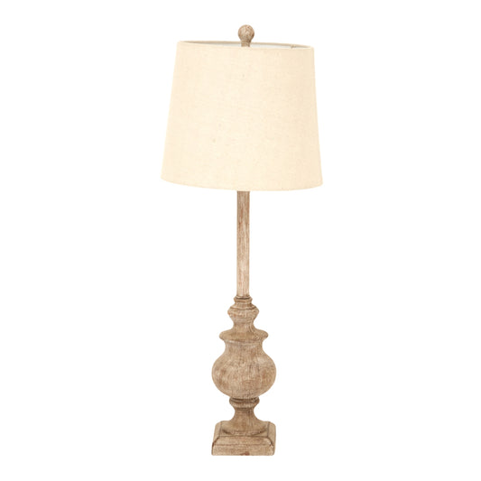 Chiaro Candlestick Table Lamp With Linen Shade - Luxe Home Comforts