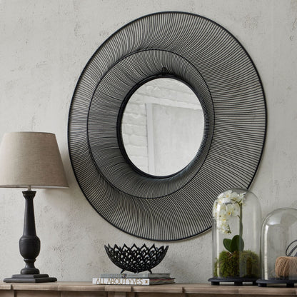 Chico Black Large Wire Mirror - Luxe Home Comforts