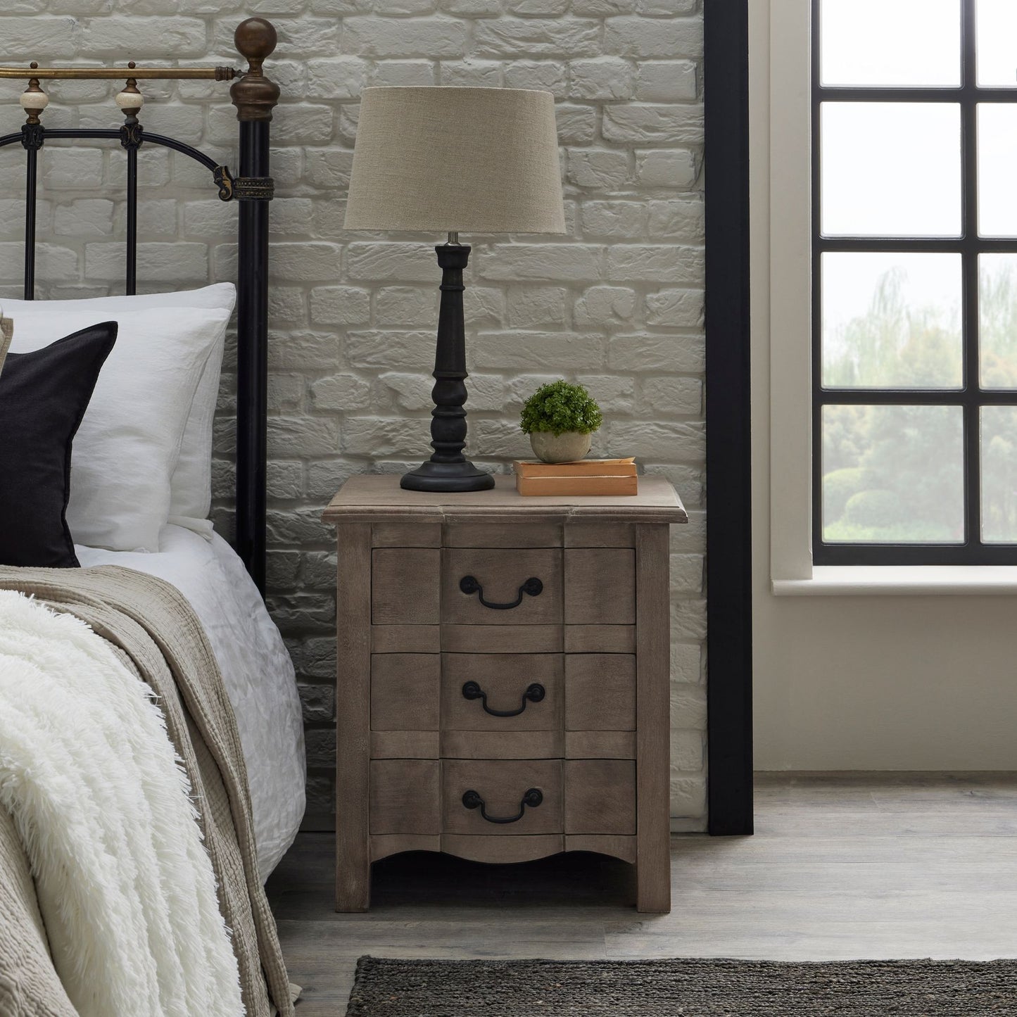 Copgrove Collection 3 Drawer Bedside Table - Luxe Home Comforts