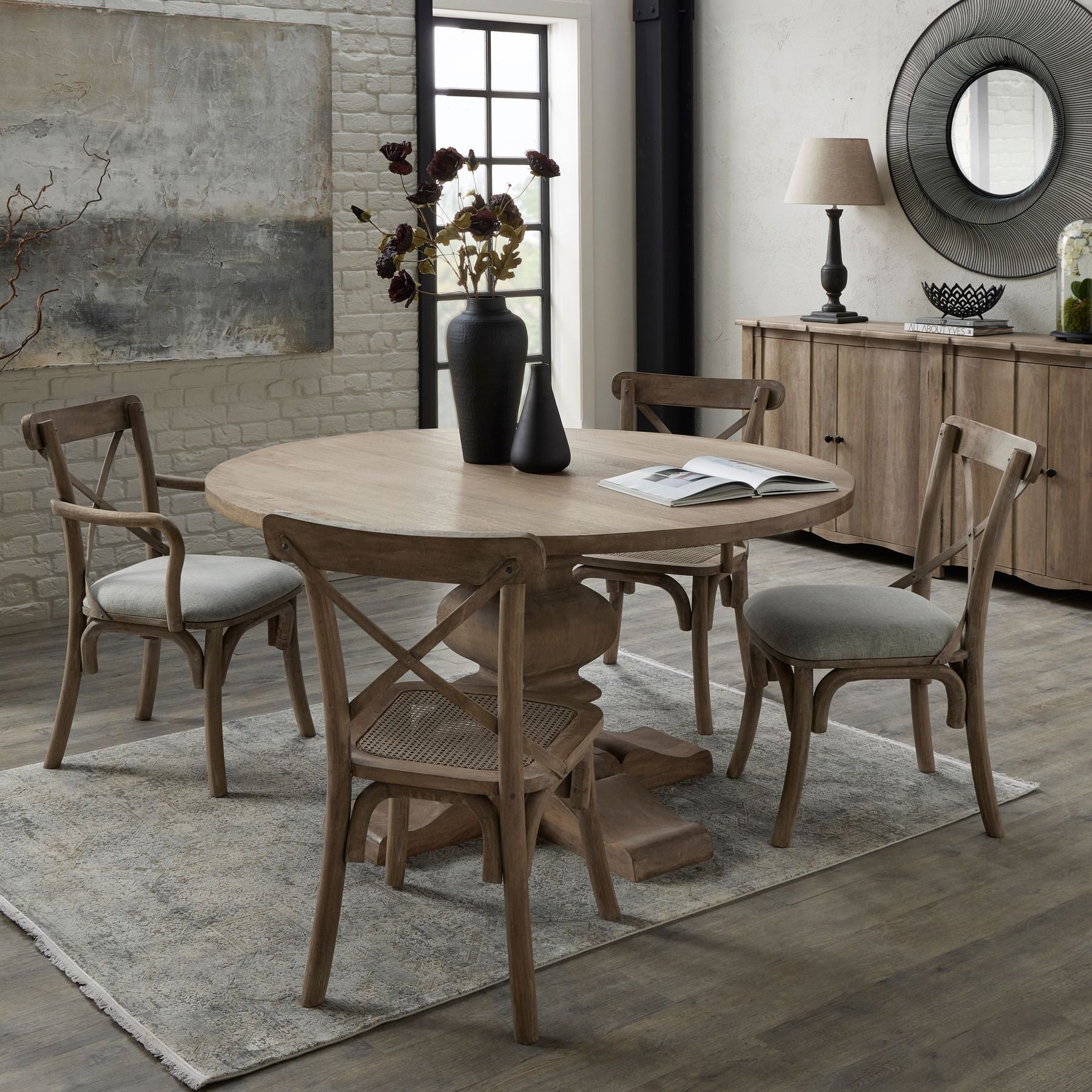 Copgrove Collection Round Pedestal Dining Table - Luxe Home Comforts
