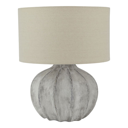 Darcy Antique White Flute Lamp - Luxe Home Comforts