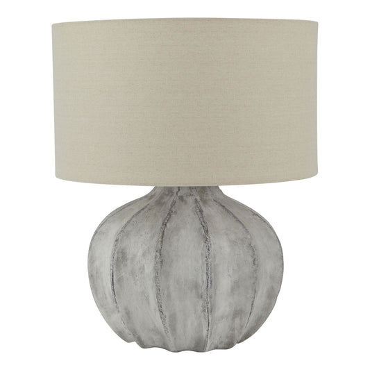 Darcy Antique White Flute Lamp - Luxe Home Comforts