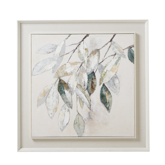 Dolce Mottle Leaf Framed Painting On Canvas - Luxe Home Comforts