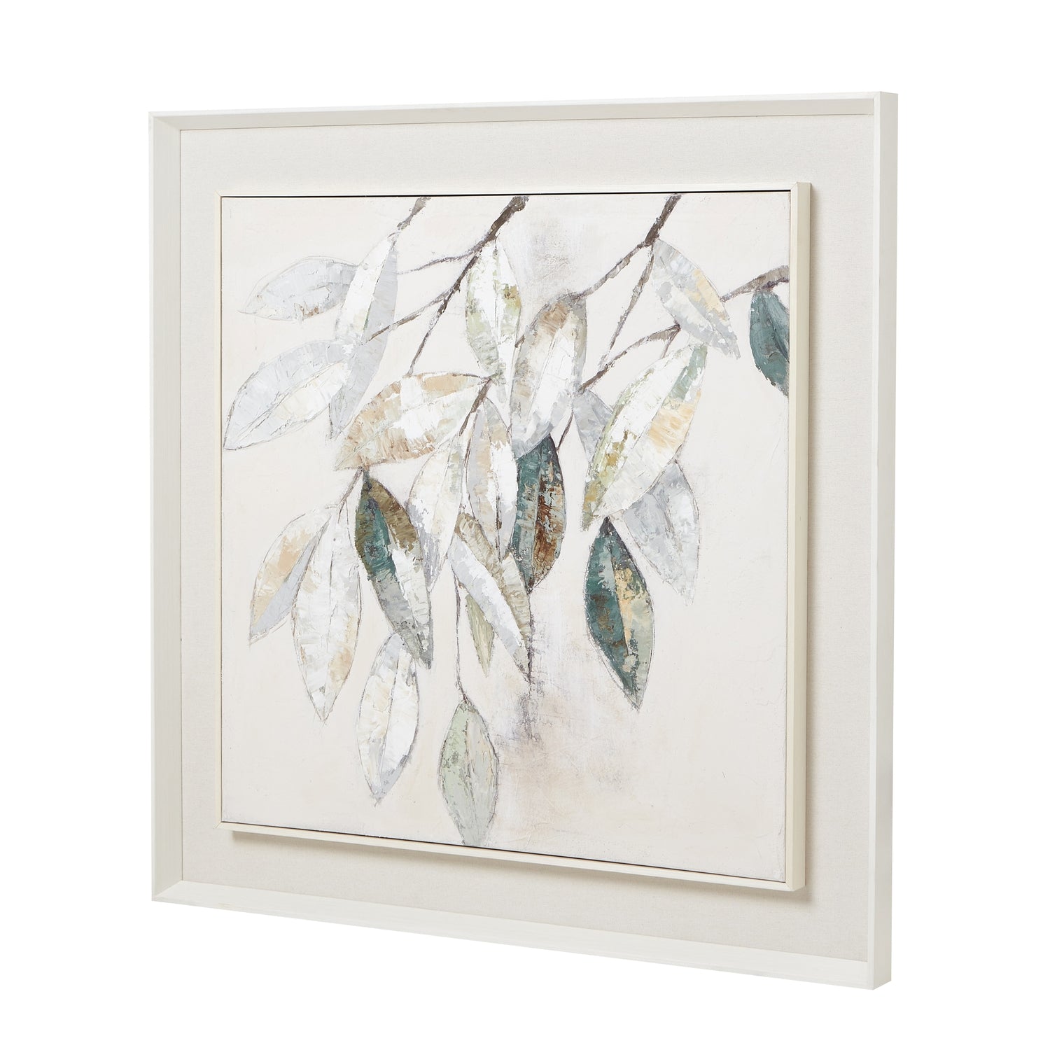Dolce Mottle Leaf Framed Painting On Canvas - Luxe Home Comforts