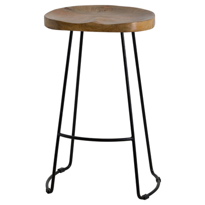 Franklin Hardwood Shaped Bar Stool - Luxe Home Comforts