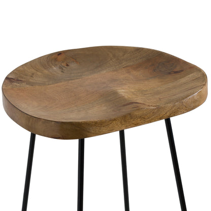 Franklin Hardwood Shaped Bar Stool - Luxe Home Comforts