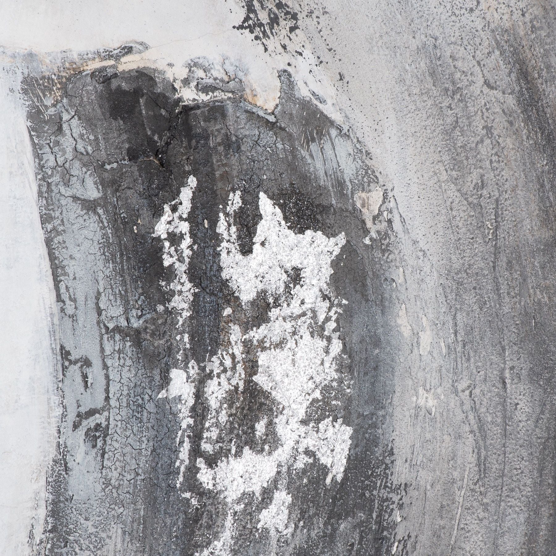 Galaxy Silver And Grey Hand Painted Canvas - Luxe Home Comforts