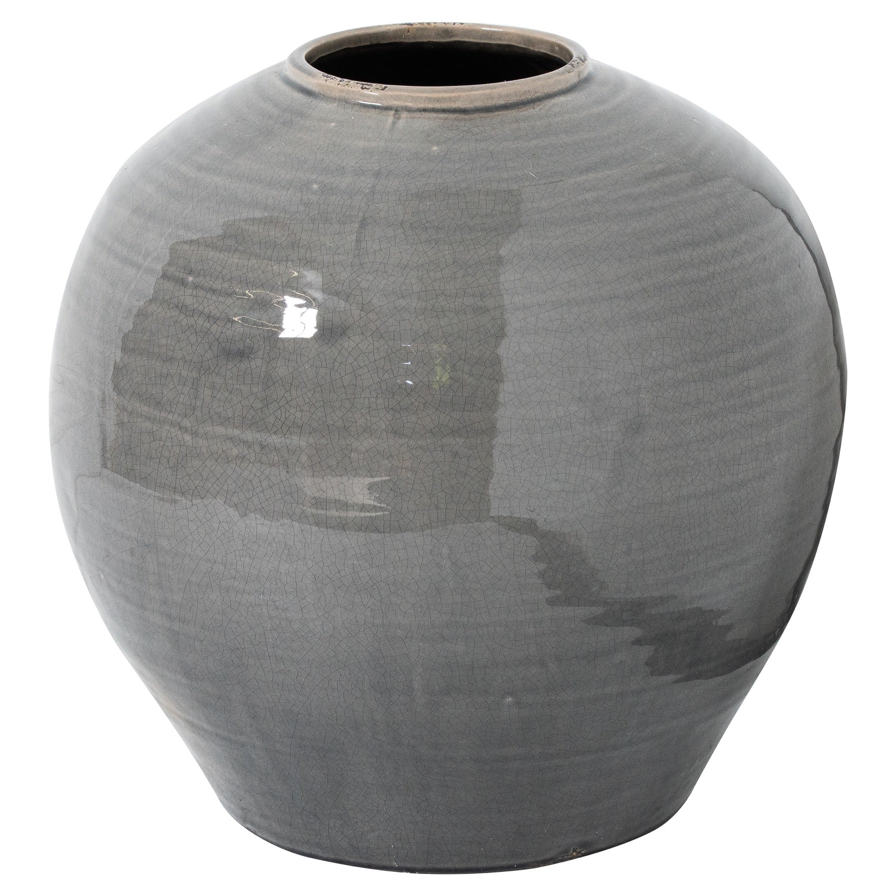 Garda Grey Glazed Regola Vase - Luxe Home Comforts
