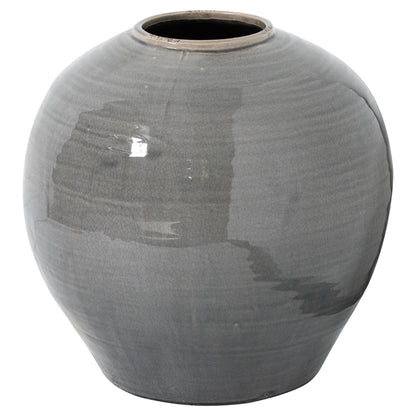 Garda Grey Glazed Regola Vase - Luxe Home Comforts