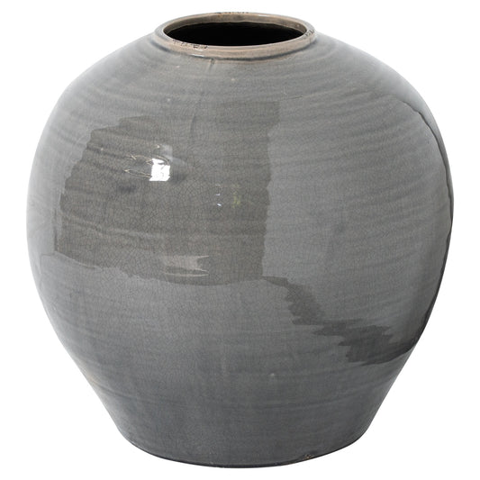 Garda Grey Glazed Regola Vase - Luxe Home Comforts