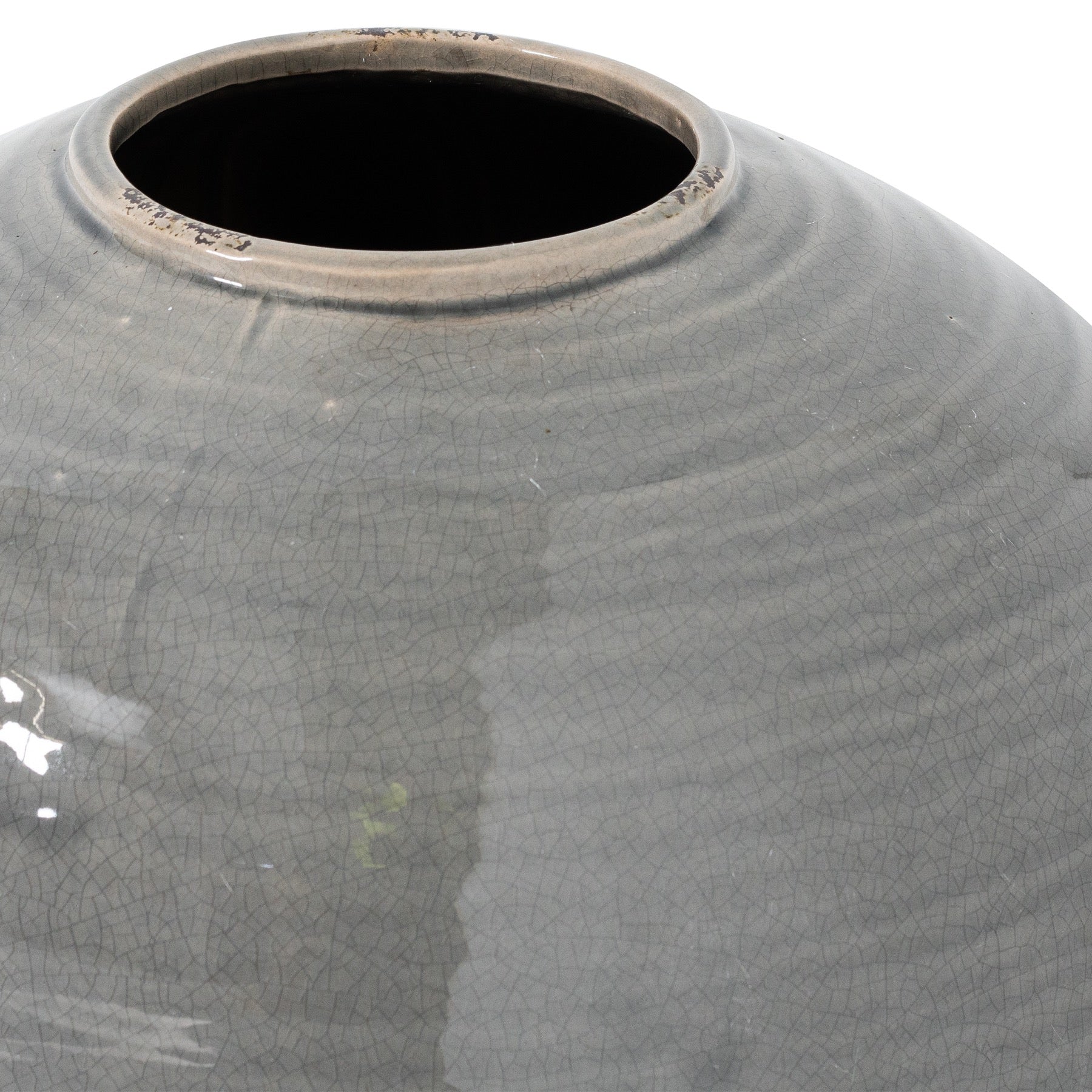 Garda Grey Glazed Regola Vase - Luxe Home Comforts