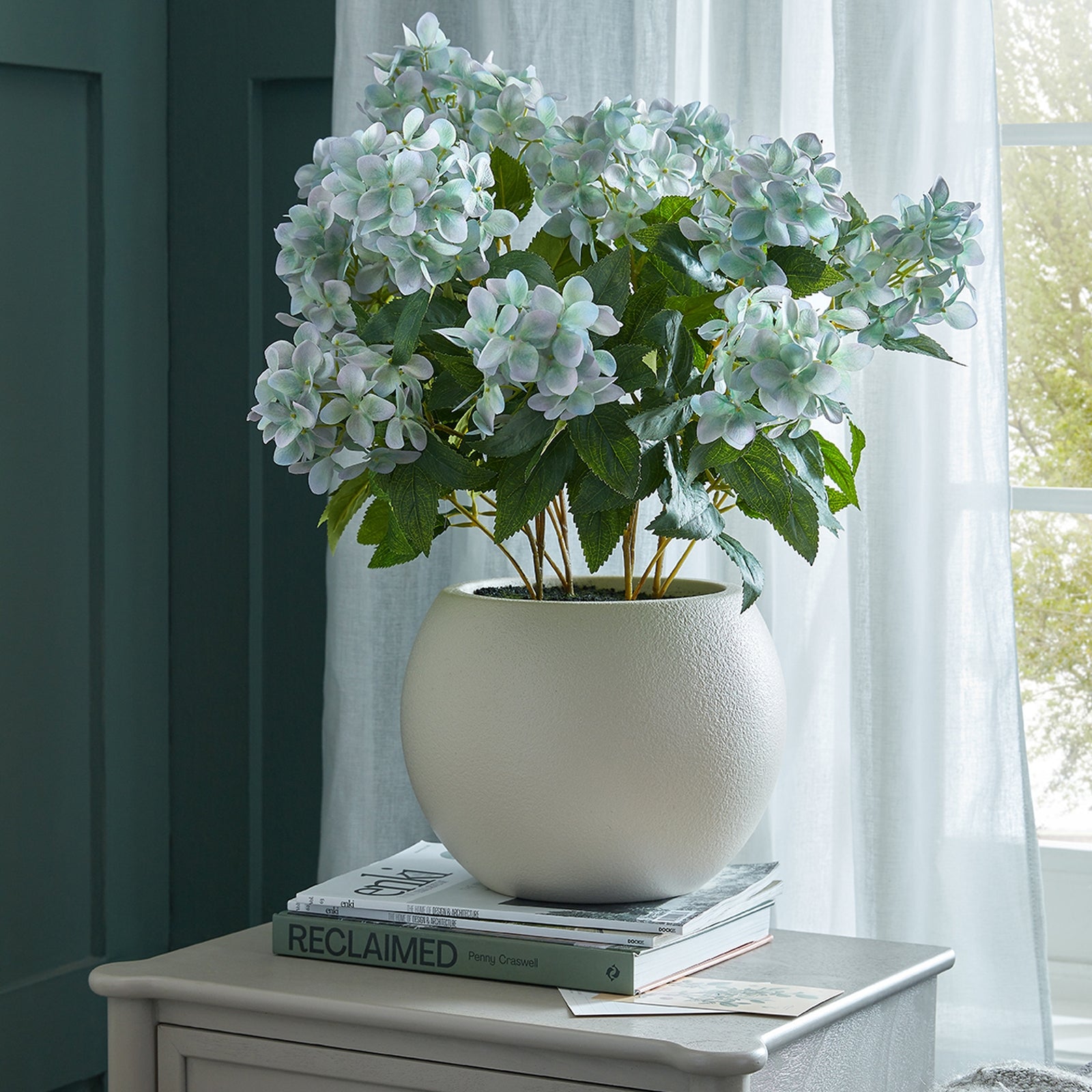 Green Hellebore Plant In Taupe Pot - Luxe Home Comforts