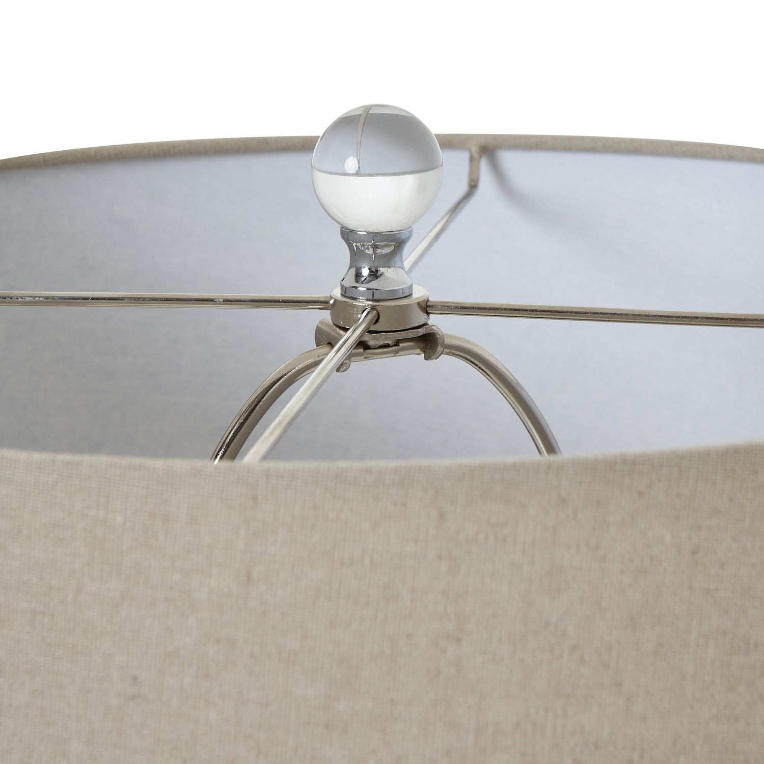 Grey Shadows Table Lamp With Linen Shade - Luxe Home Comforts