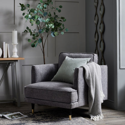 Hampton Grey Large Arm Chair - Luxe Home Comforts