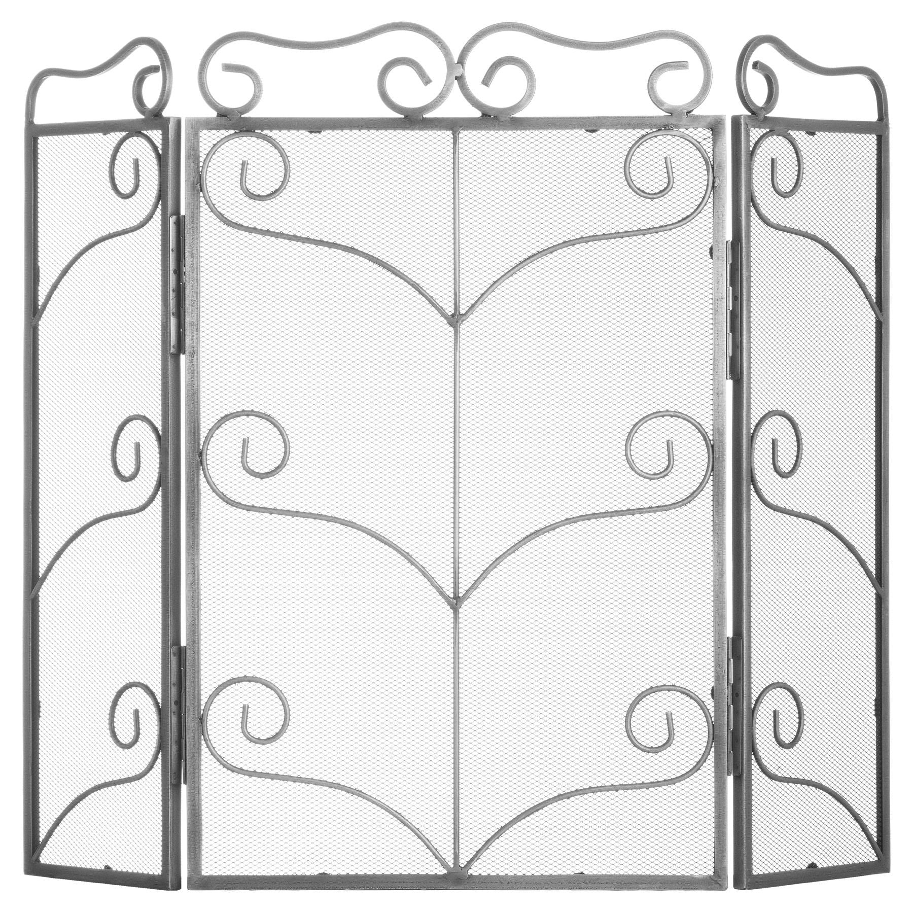 Heavy Large Antique Silver Fire Screen - Luxe Home Comforts