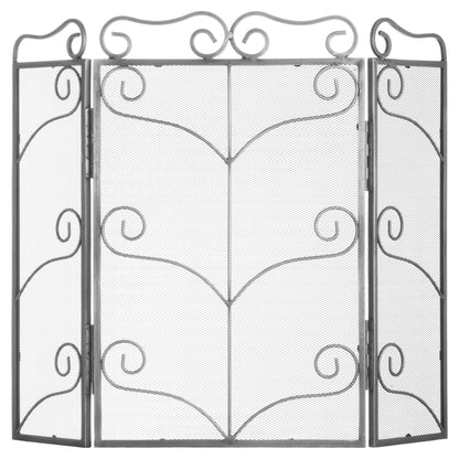 Heavy Large Antique Silver Fire Screen - Luxe Home Comforts