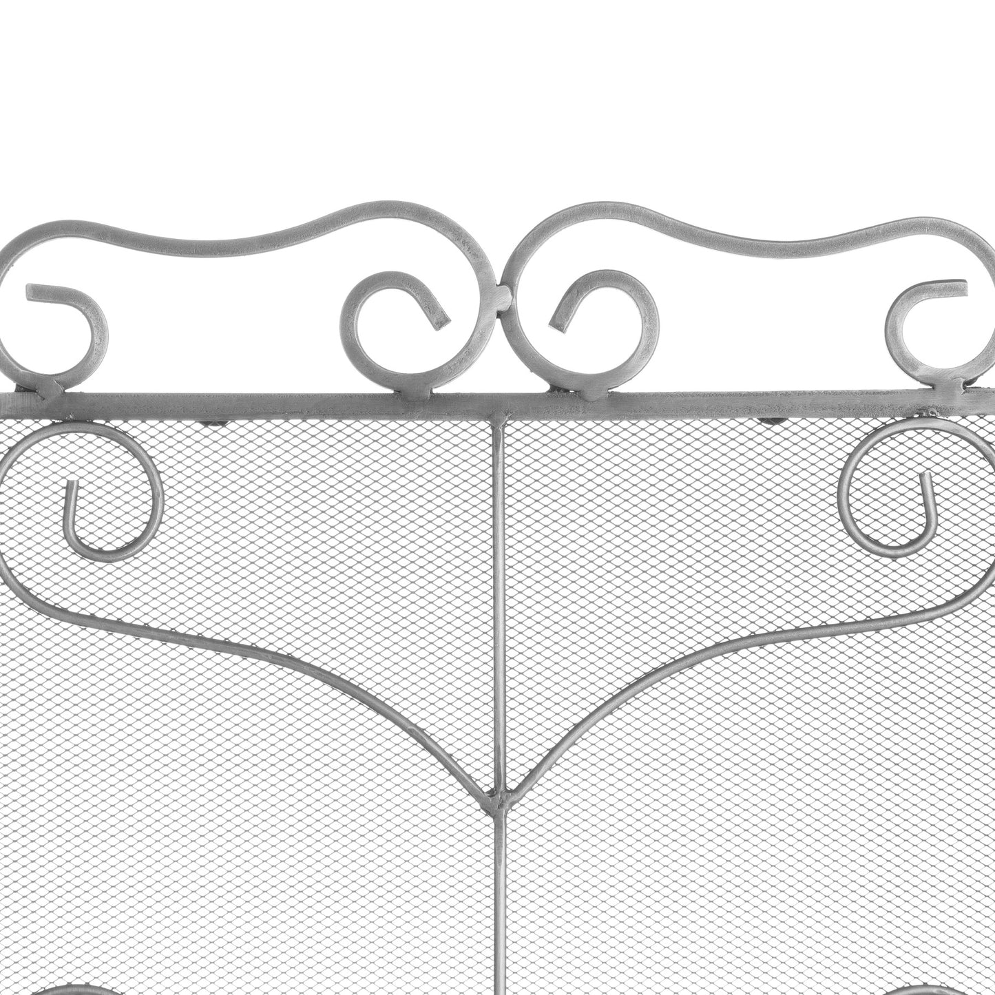 Heavy Large Antique Silver Fire Screen - Luxe Home Comforts