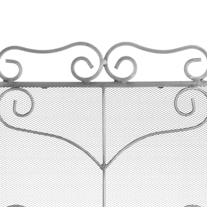 Heavy Large Antique Silver Fire Screen - Luxe Home Comforts