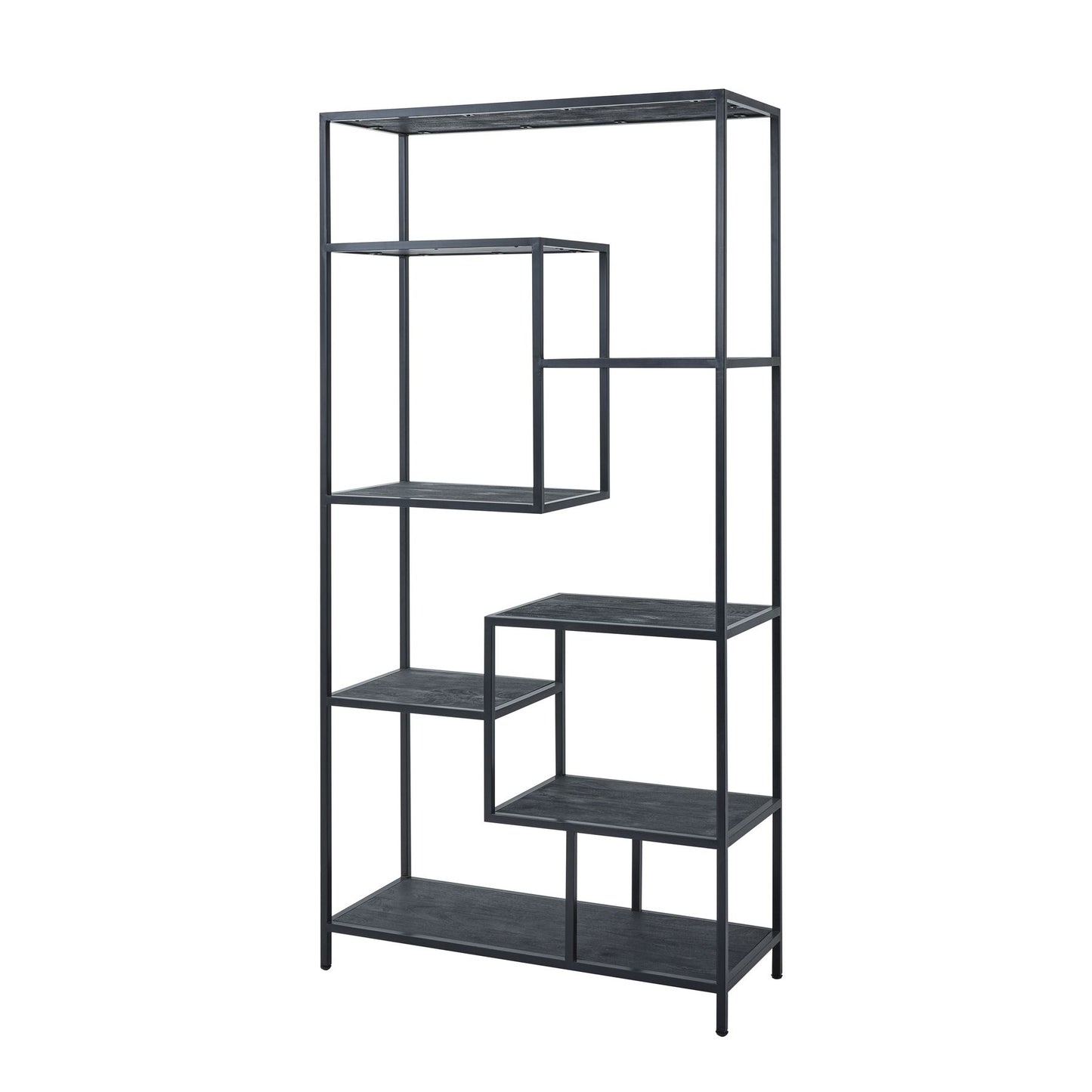 Large Black Multi Shelf Unit - Luxe Home Comforts