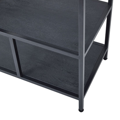 Large Black Multi Shelf Unit - Luxe Home Comforts