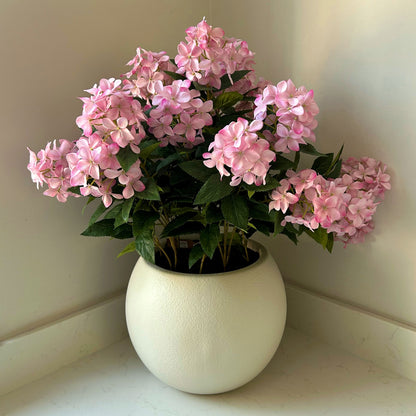 Large Pink Hydrangea Plant In Pot - Luxe Home Comforts