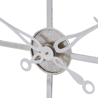 Large Silver Foil Skeleton Wall Clock - Luxe Home Comforts