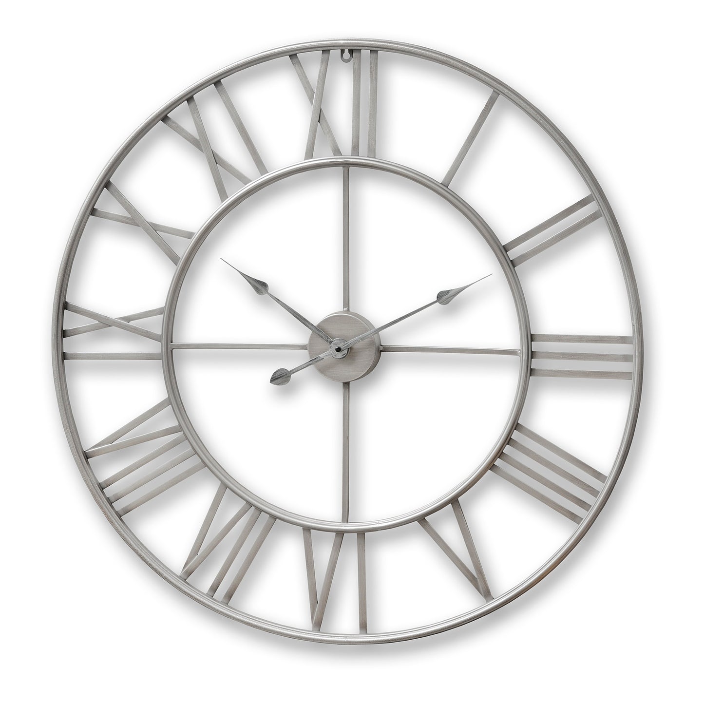 Large Silver Skeleton Wall Clock - Luxe Home Comforts