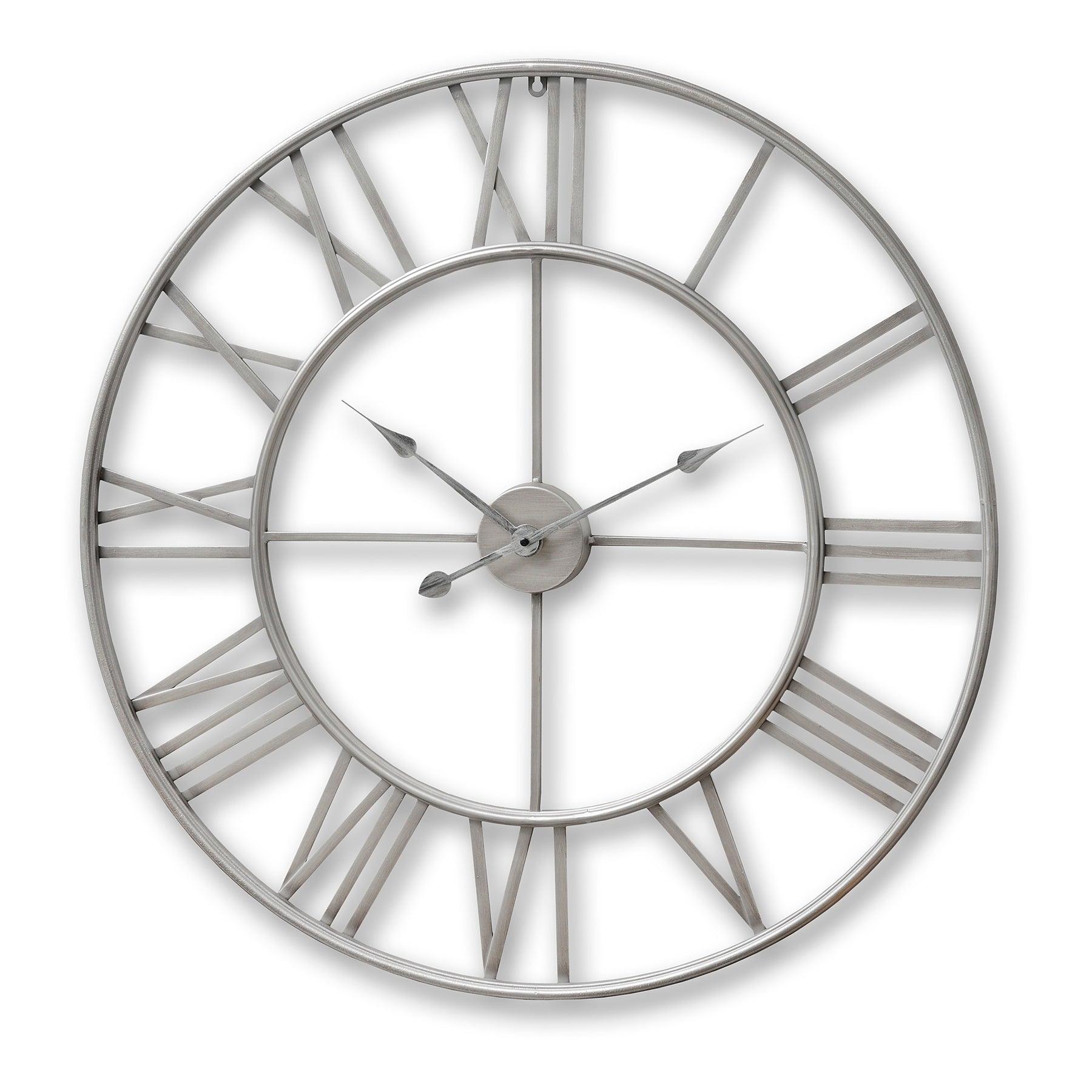 Large Silver Skeleton Wall Clock - Luxe Home Comforts