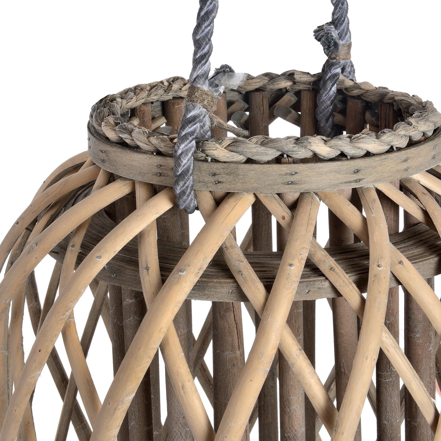 Large Standing Wicker Lantern - Luxe Home Comforts