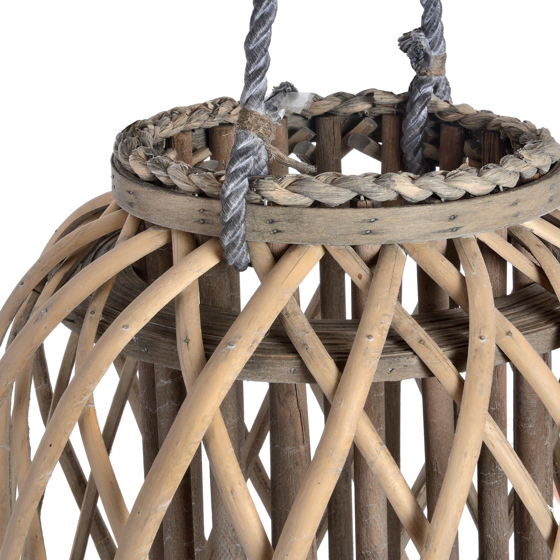 Large Standing Wicker Lantern - Luxe Home Comforts