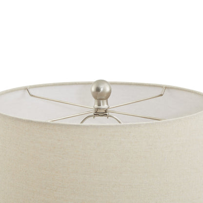 Lattice Ceramic Table Lamp With Linen Shade - Luxe Home Comforts